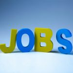 The word jobs in colorful block letters